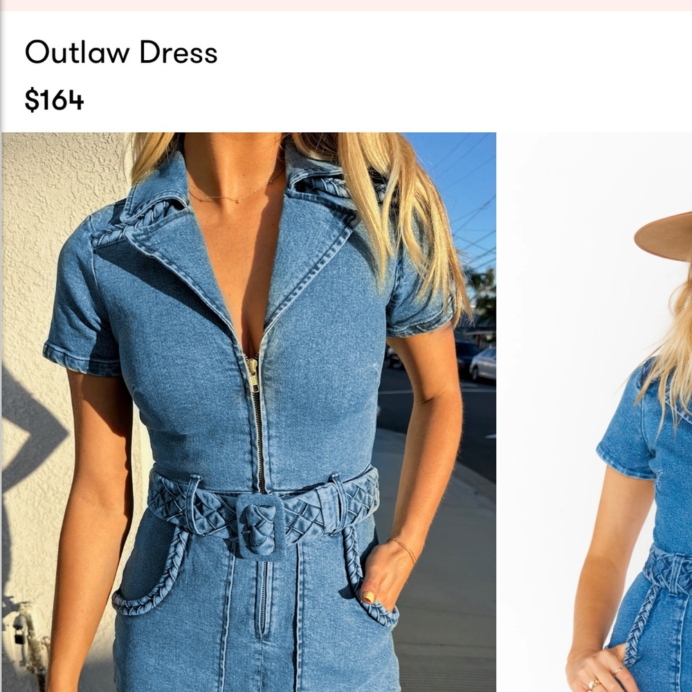 Show Me Your MuMu Denim Blue Mini Dress